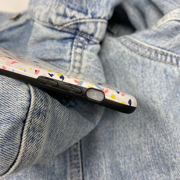 iPhone 7/8 Case White Confetti Print Cover NEW - Picture 5 of 6